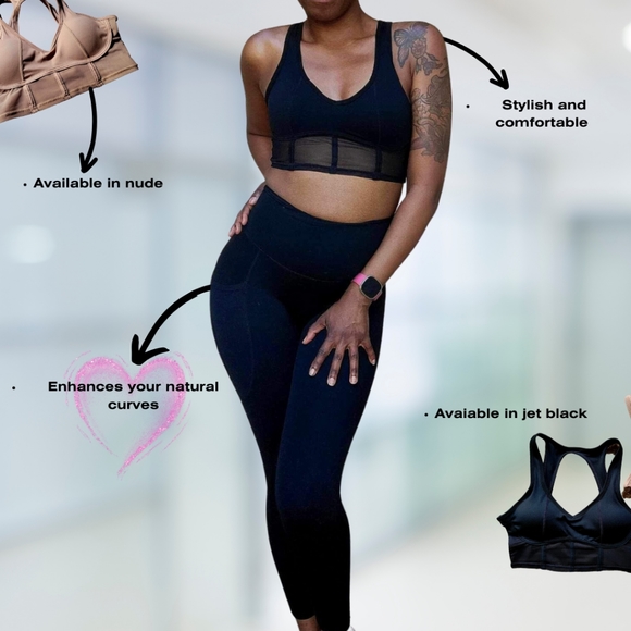 Women's Ultra High-Waisted Leggings with 2 deep side pockets 33"- Jet Black - Picture 6 of 8